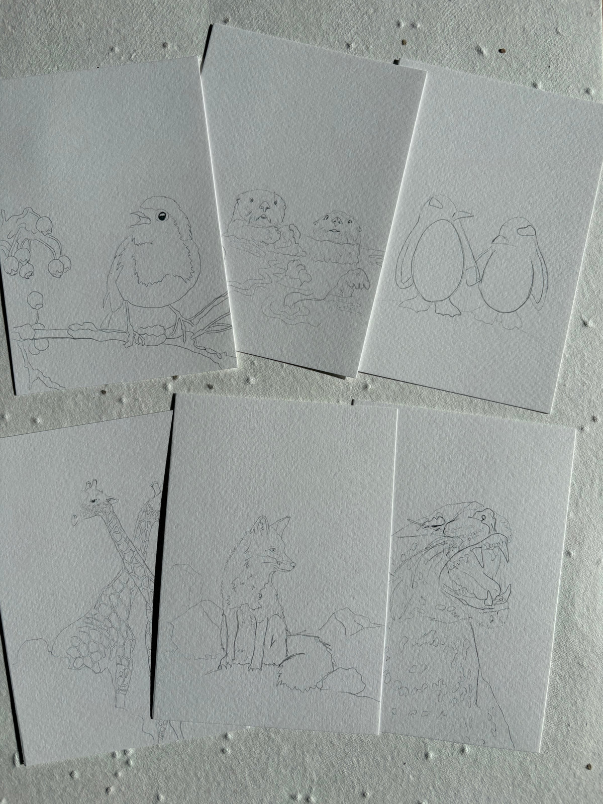 Kit de POSTALES DE ANIMALES para que pintes tú. (copia)