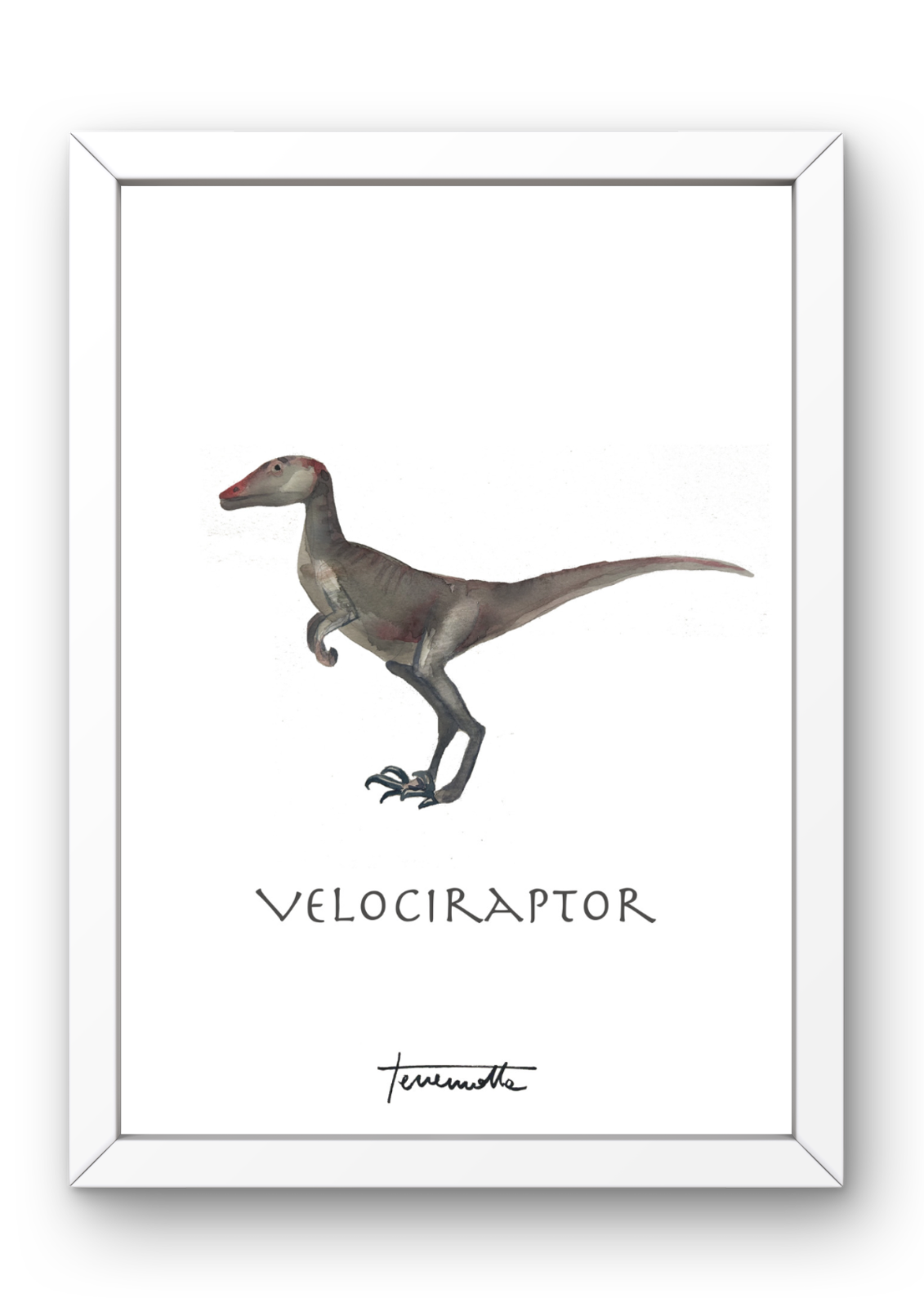 Lámina infantil Velociraptor
