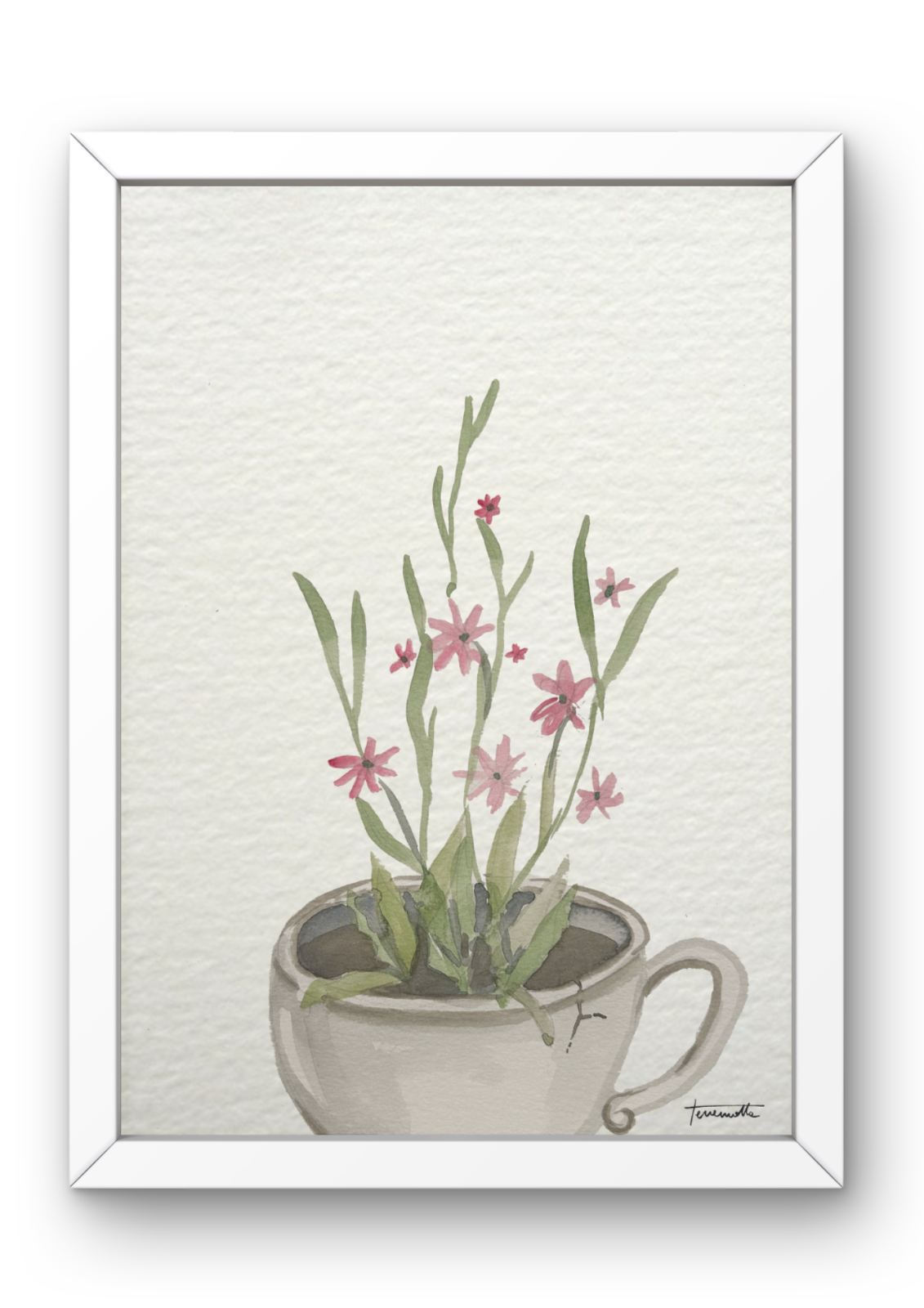 Lámina Taza y Flores