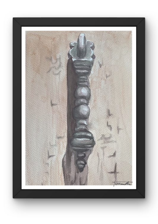 Lámina tocador columna negra