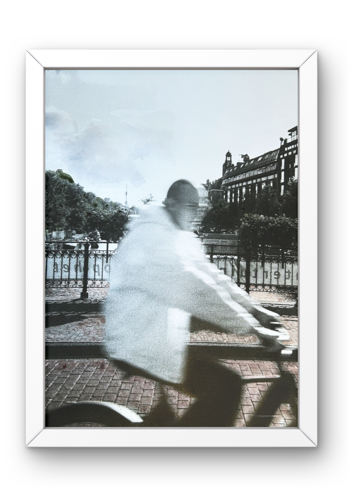 Lámina Amsterdam en Bicicleta
