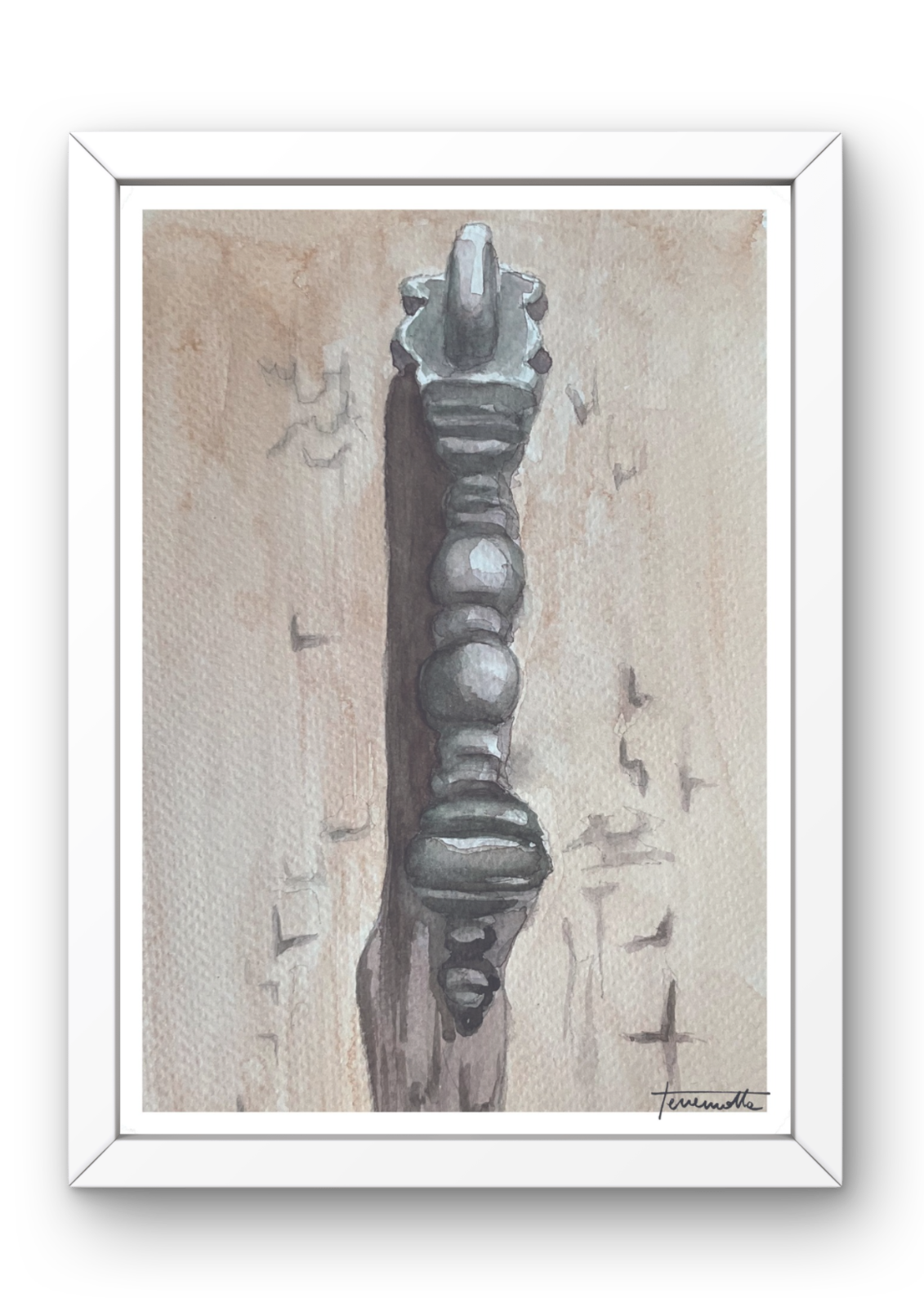 Lámina tocador columna negra