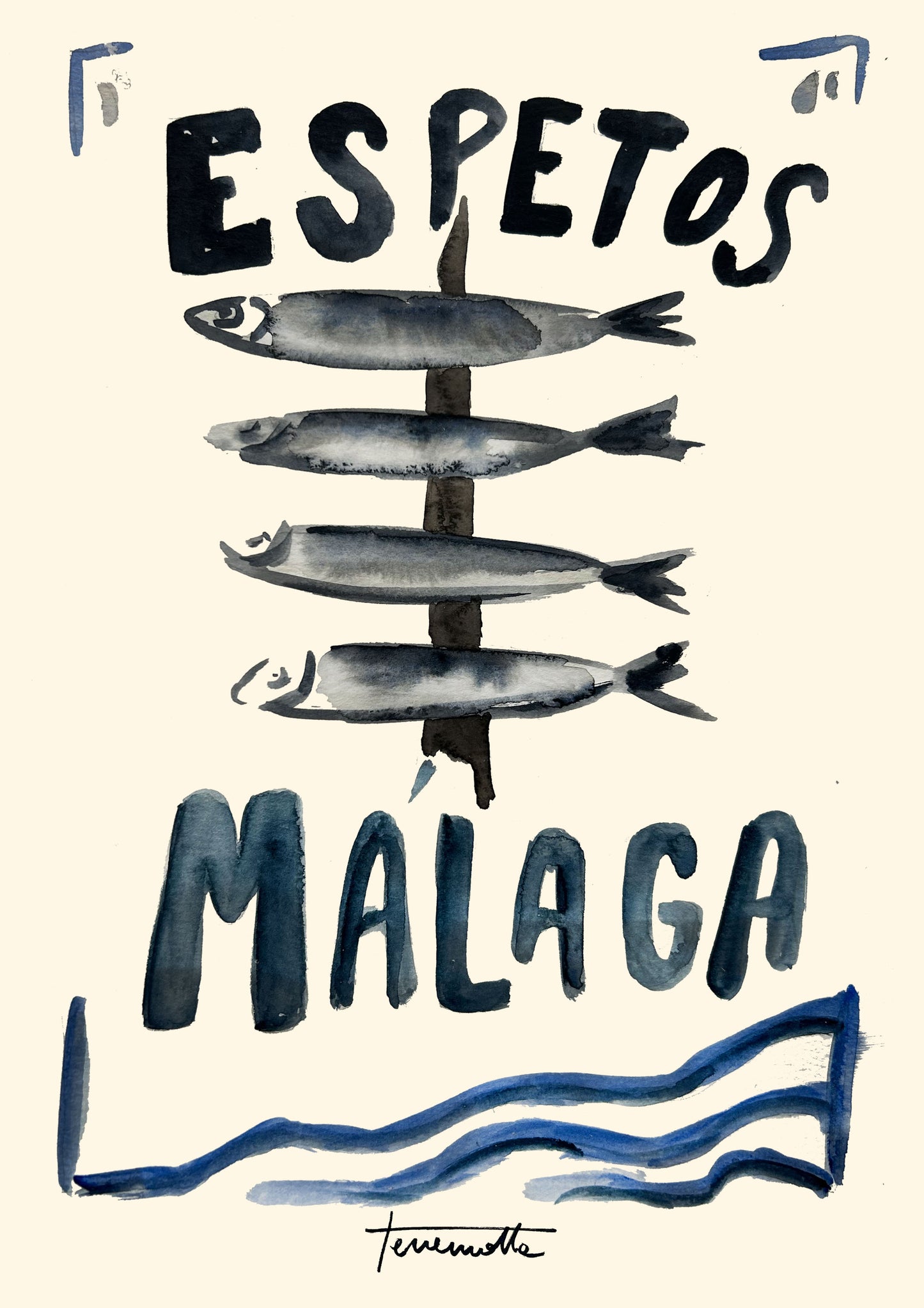 Lámina de Espetos Malagueños