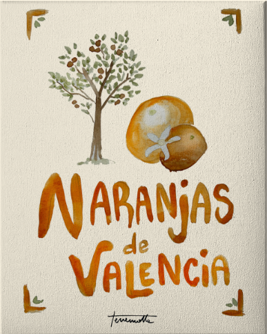 Lámina Naranjas de Valencia