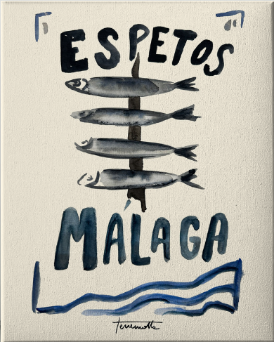 Lámina de Espetos Malagueños