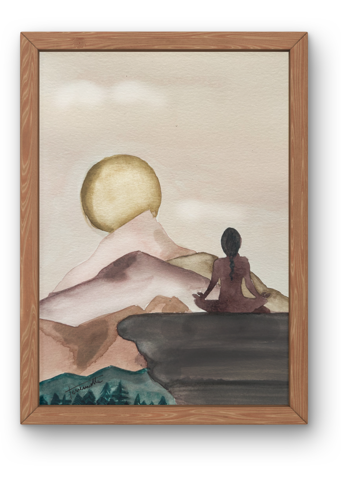 Lámina Paisaje Mujer