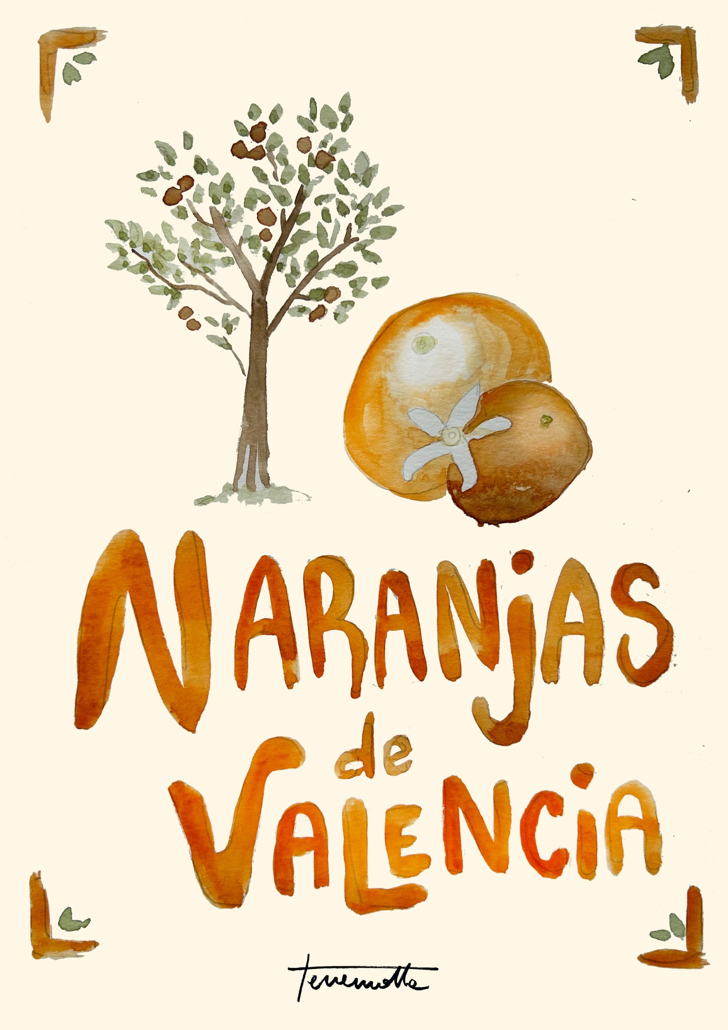 Lámina Naranjas de Valencia