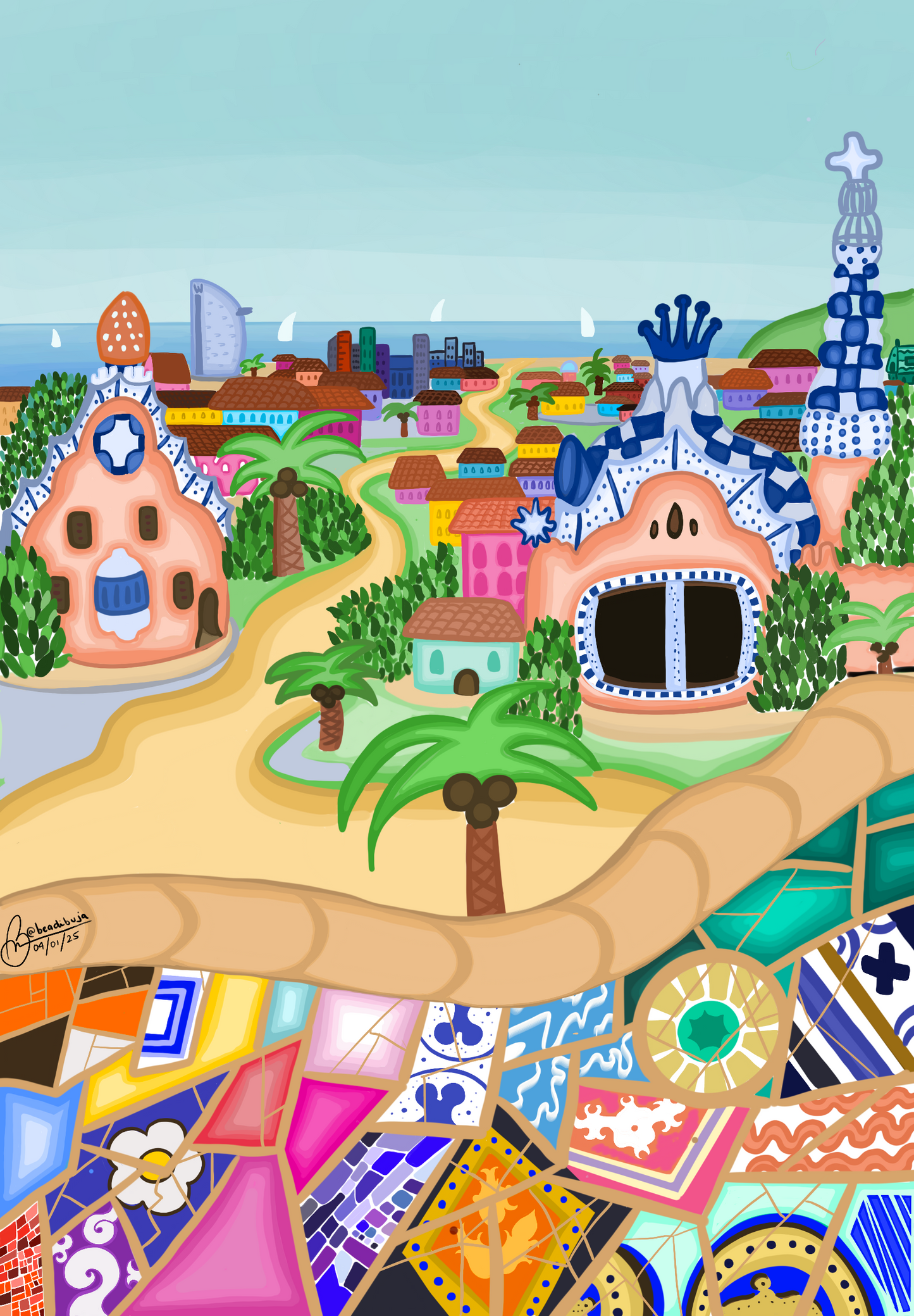 Lámina Park Güell