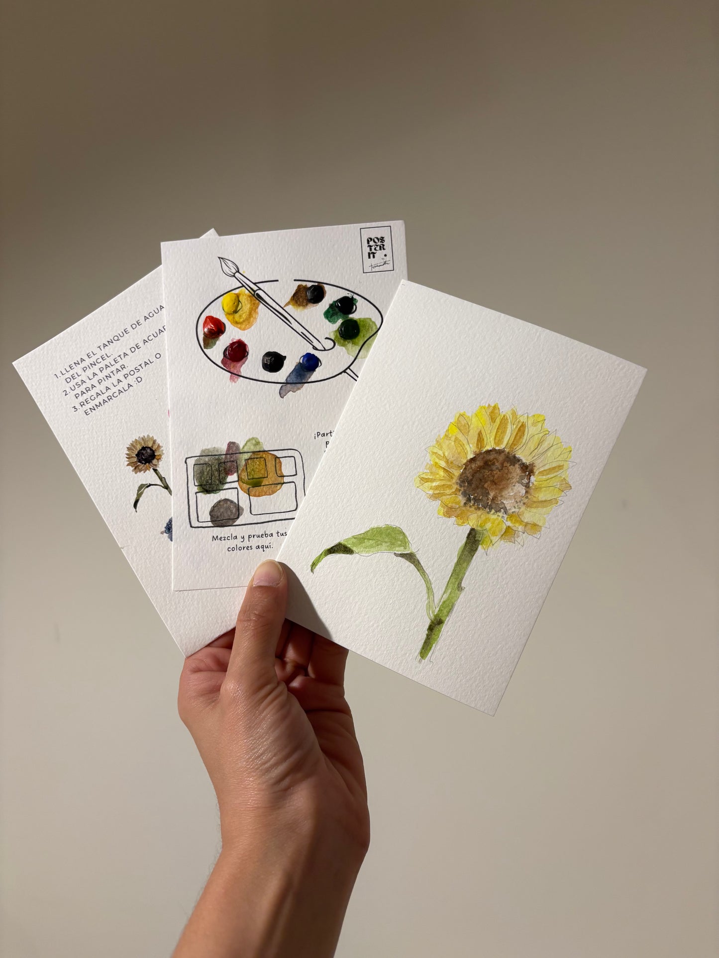 Kit de POSTALES DE FLORES para que pintes tú.