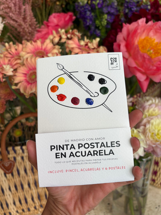 Kit de POSTALES DE MADRID para que pintes tú.