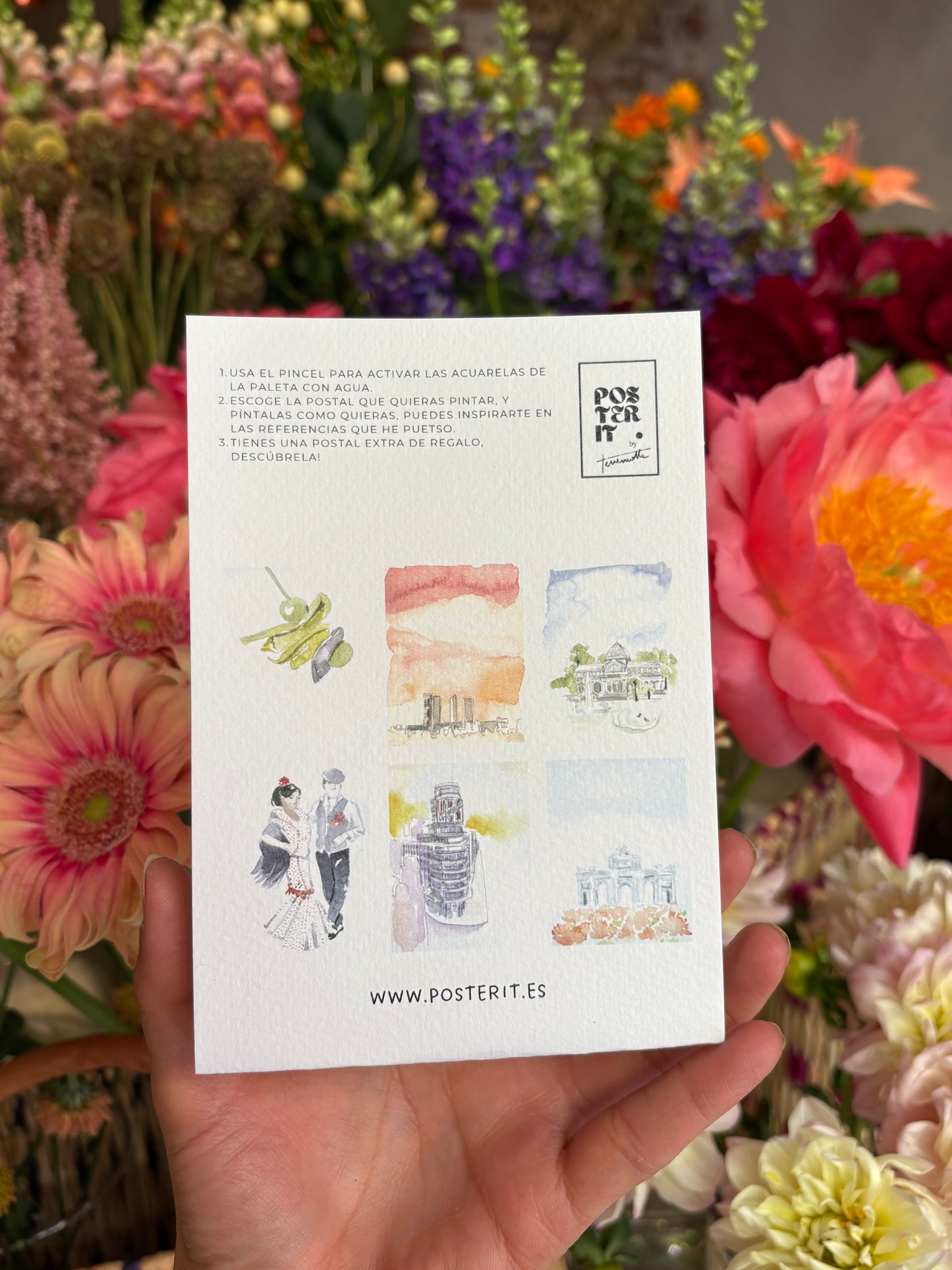 Kit de POSTALES DE MADRID para que pintes tú.