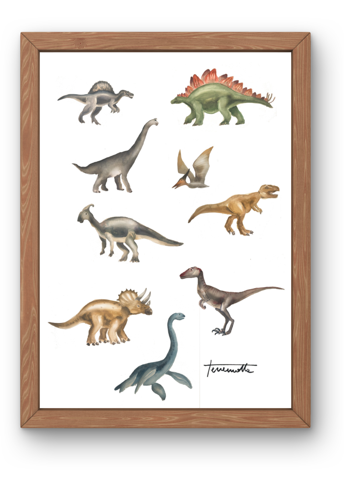 Lámina Conjunto dinosaurios